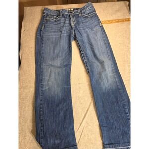 BKE Taylor Straight Leg Jeans Medium Wash Contrast Stitch Denim 30x31.5 BK11173R